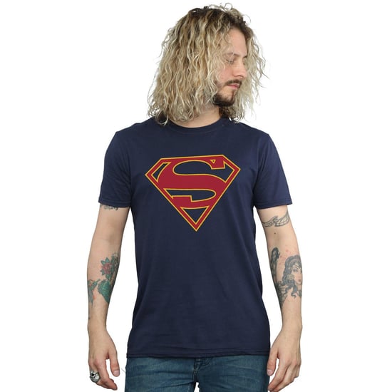 DC Comics Mens Supergirl Logo T-Shirt (Navy Blue) - Image 2