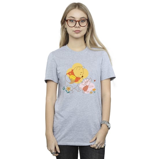 Disney Dames/Dames Winnie De Poeh Knorretje Katoenen Vriendje T-shirt (Sportgrijs) - Image 2
