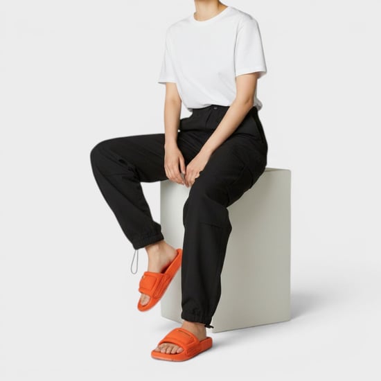 Heron Preston Logo Fabric Slider Orange - Image 2