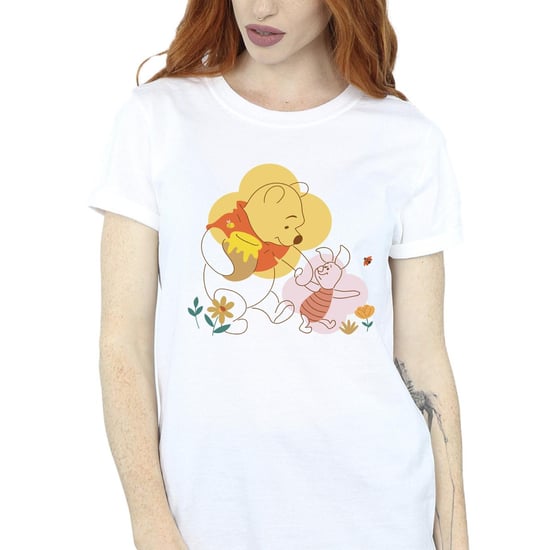 Disney Dames/Dames Winnie De Poeh Knorretje Katoenen Vriendje T-shirt (Wit) - Image 3