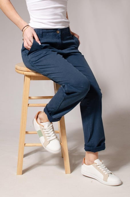 Tapered Ankle Grazer Chino Trousers - Image 3