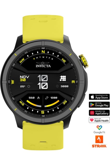 Invicta I-Tech - 2 Pro ITECH-006 Herenhorloge - Smartwatch Uurwerk - Roestvrij Staal met Zwarte Wijzerplaat - 46 mm - Image 1