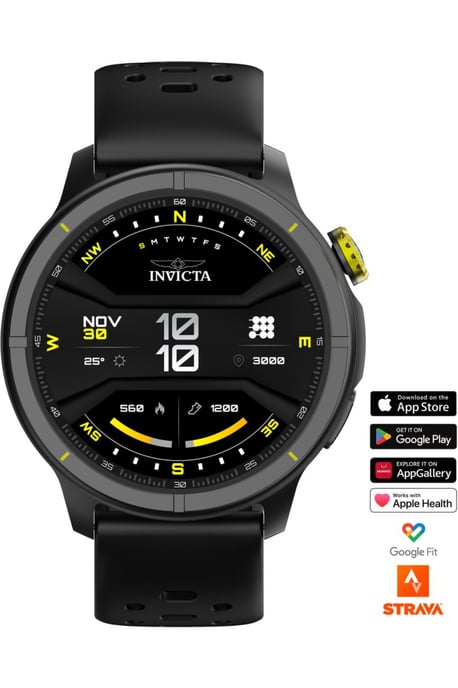 Invicta I-Tech - 2 Pro ITECH-005 Herenhorloge - Smartwatch Uurwerk - Roestvrij Staal met Zwarte Wijzerplaat - 46 mm - Image 1