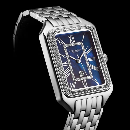 Stührling Lustra 4061 Rectangle Quartz Fashion Watch with Crystals 32mm - Image 5