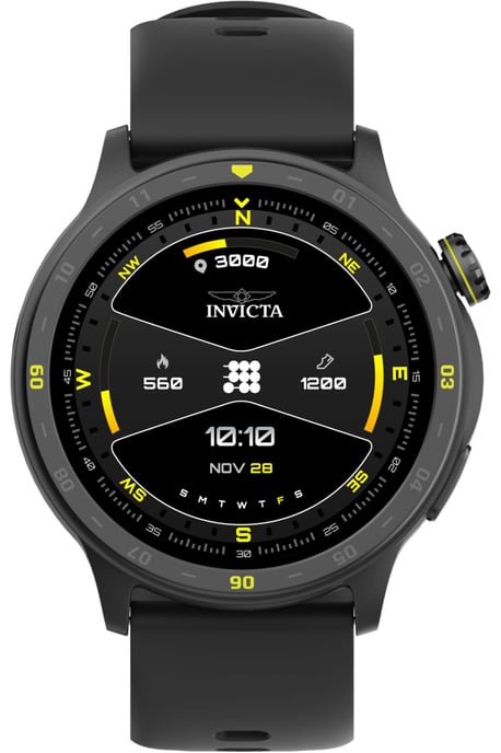 Invicta I-Tech 2 ITECH-001 Herenhorloge - Smartwatch Uurwerk - Roestvrij Staal met Zwarte Wijzerplaat - 45 mm - Image 2