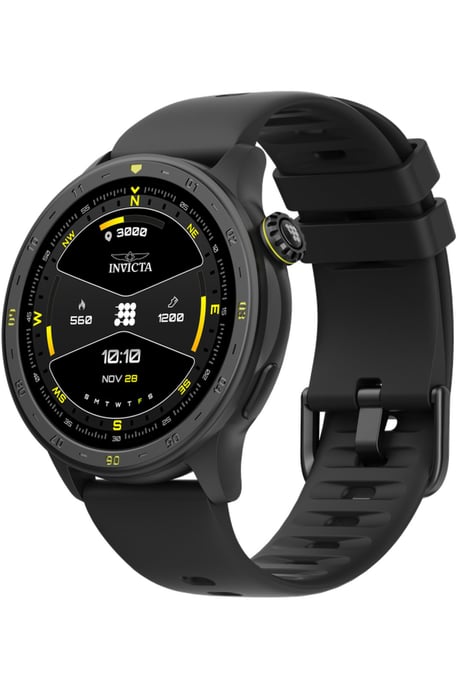 Invicta I-Tech 2 ITECH-001 Herenhorloge - Smartwatch Uurwerk - Roestvrij Staal met Zwarte Wijzerplaat - 45 mm - Image 3