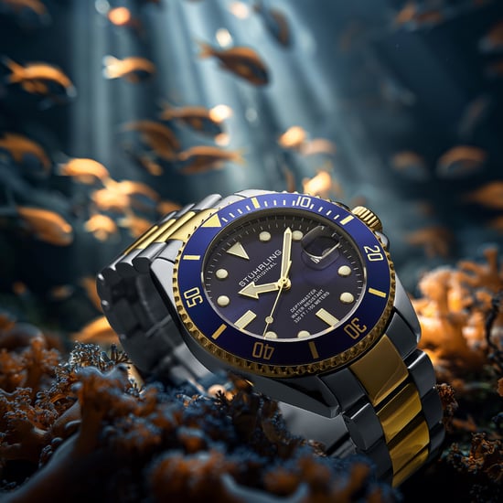 Stührling Depthmaster 4055 Swiss Quartz 40mm Dive Watch - Image 3