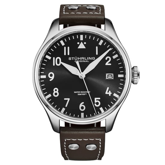 Stührling Airman 4078 Quartz Men’s 43mm Pilot Watch - Image 1