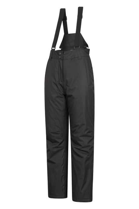 'Moon' Women's Short Ski Pants Insulated Snowproof Elastic Waist Winter Trouser Black - Image 4
