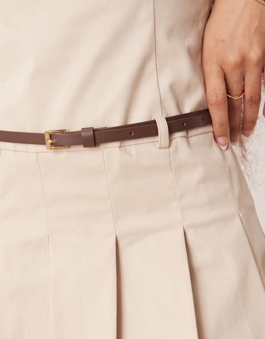 Miss Selfridge Petite skräddarsydd bandeau mini klänning i sten - Image 4