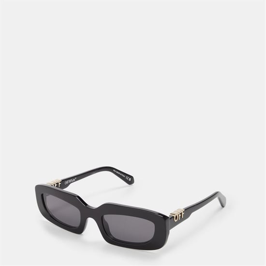 Accessories Off White Renton Rectangle Full Rim Sunglasses in Black/Dark Grey - Image 1