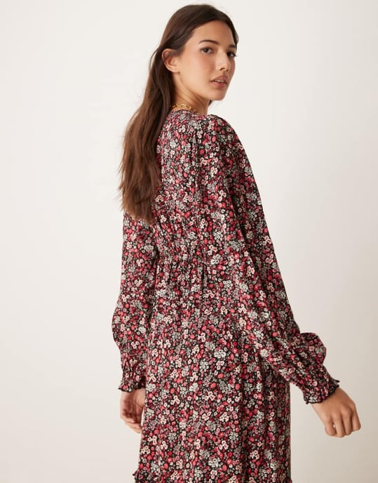 Miss Selfridge maxi klänning med flerfärgad mönstring - Image 4