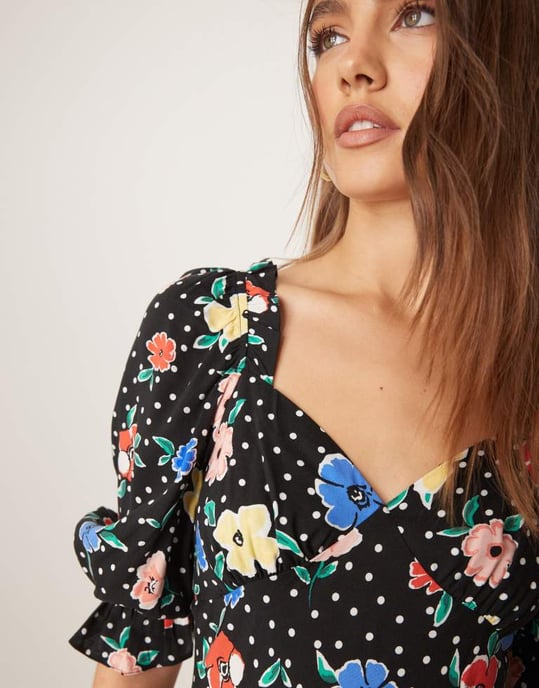 Miss Selfridge midi teklänning i blommönster - Image 2