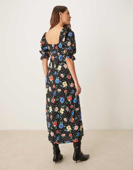 Miss Selfridge midi teklänning i blommönster - Image 3