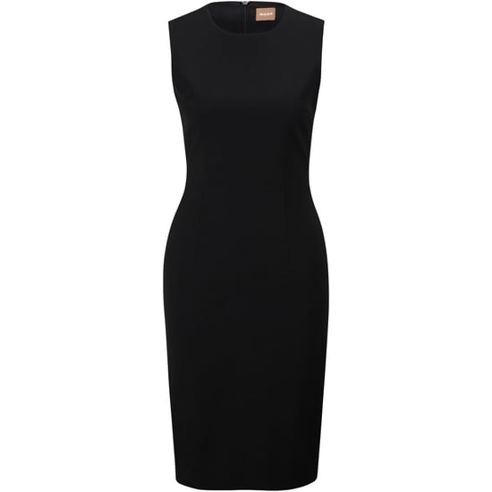 Women's Boss Dirulah Crew Neck Sleeveless Knee Length Dress in Black - Image 1