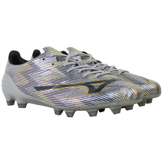 Mizuno Alpha II Japan Mens Silver Football Boots - Image 2