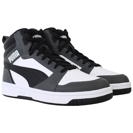 Puma Rebound v6 Mens White/Grey Trainers - Image 2
