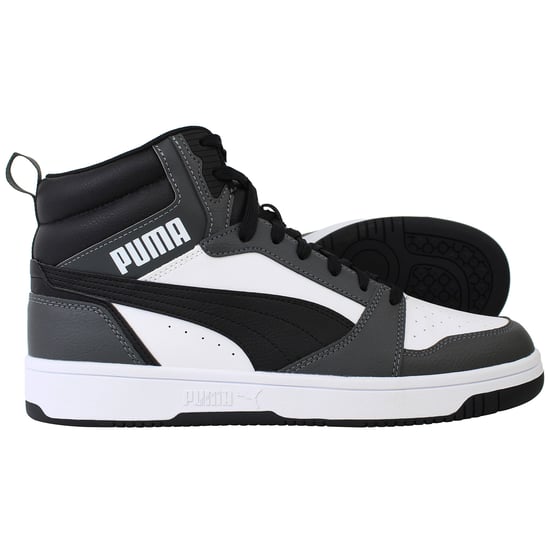 Puma Rebound v6 Mens White/Grey Trainers - Image 4