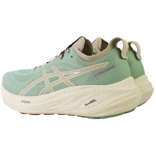 Asics Gel-Nimbus 26 TR Womens Green Running Shoes - Image 3