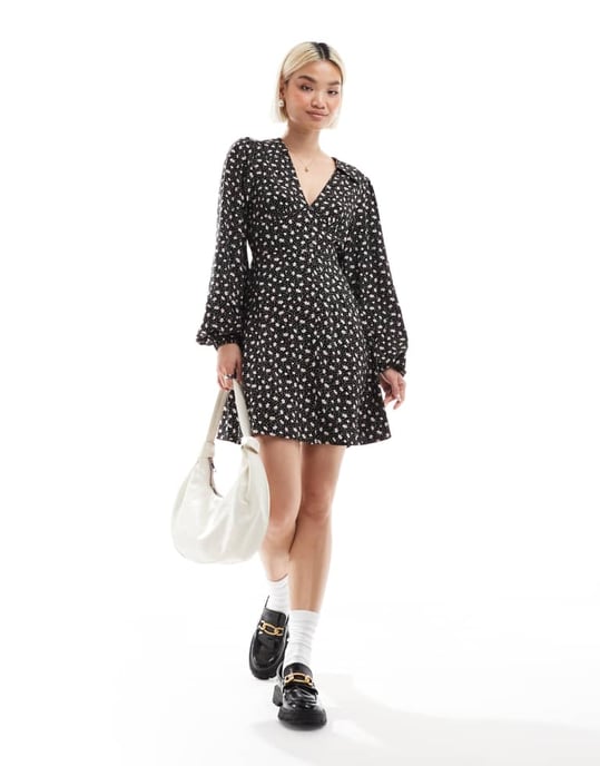 Miss Selfridge mini teklänning i blommig tryck - Image 2
