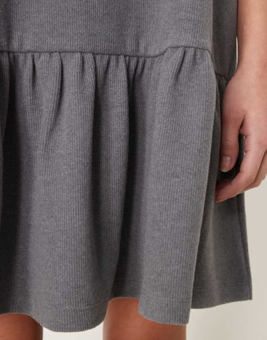 ASOS DESIGN supersoft miniklänning med sänkt midja i mörkgrått - Image 2