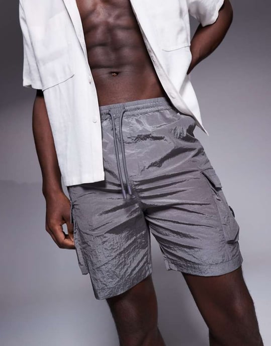 Marshall Artist carico swimshorts in grey - Image 1