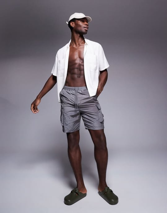 Marshall Artist carico swimshorts in grey - Image 2