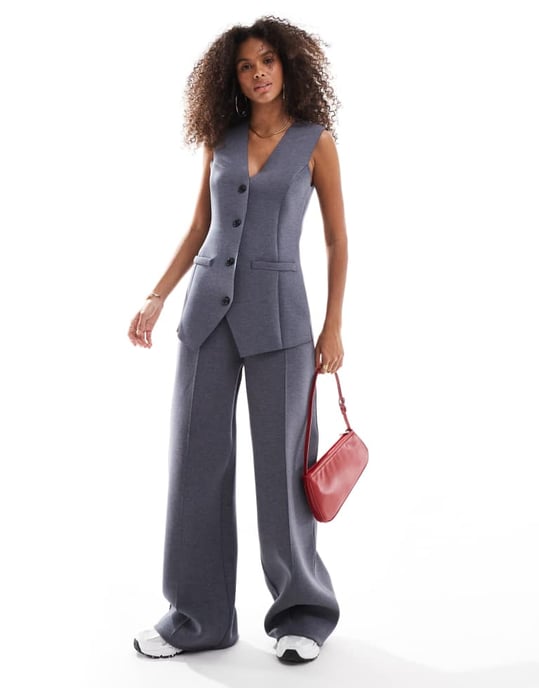 ASOS DESIGN matchande scubastilväst i grått - Image 3