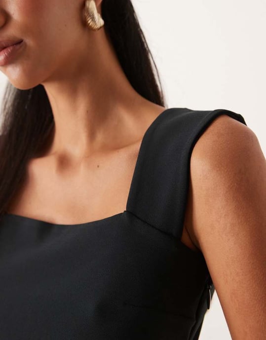 Abercrombie & Fitch genomskinlig babydoll-top i svart - Image 3