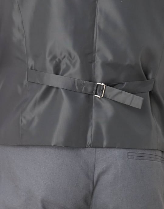 ASOS DESIGN linneblandning smal kostymväst i blått - Image 4