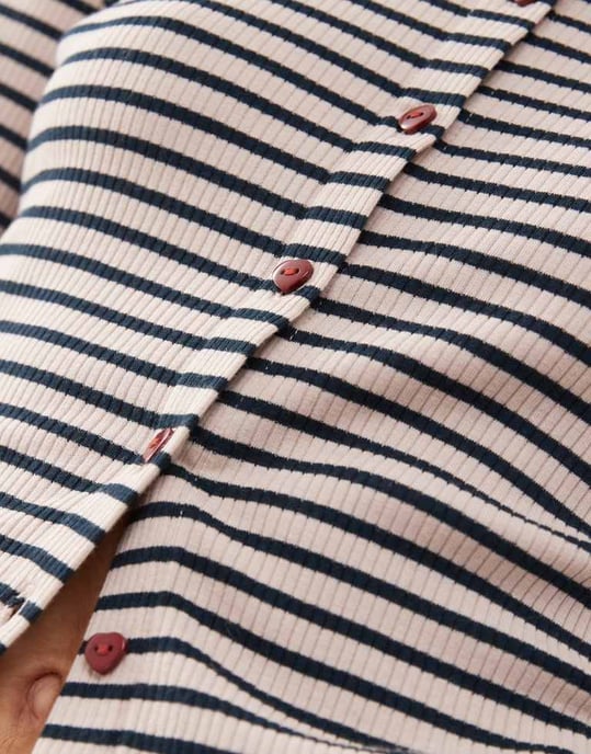 Miss Selfridge långärmad cardigan i randig design - Image 3