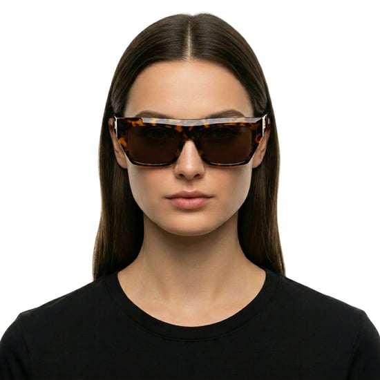 Damernas Oversized Fyrkantiga Solglasögon PERI052S24PLA0016064 - Image 3