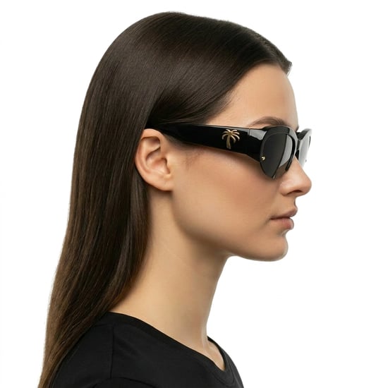Women's Oval Wrap-Around Sunglasses PERI054S24PLA0011007 - Image 6
