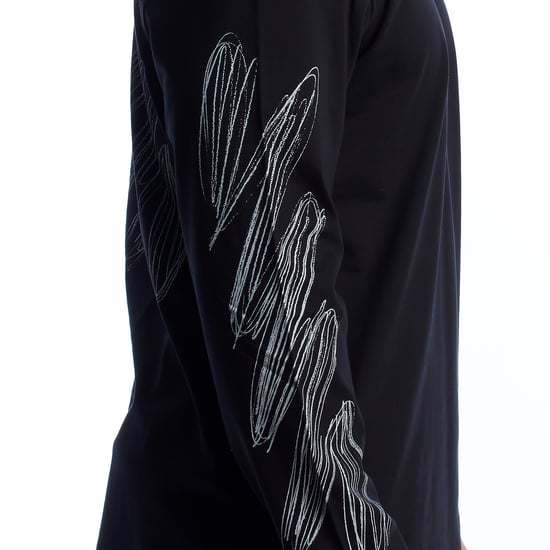 Heren Longsleeve T-shirt Scribble Diags 44MAB086G5J0051001 - Image 4