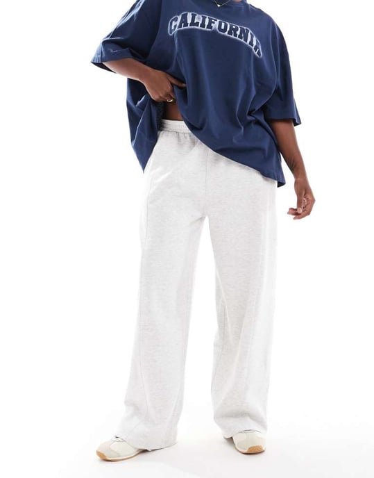 ASOS DESIGN Curve rak ben jogger i ismarl - Image 3