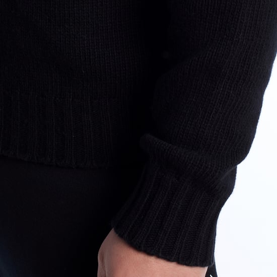 Men's Wool Sweater with Embroidered Logo PMHE027C99KNI001 - Image 4
