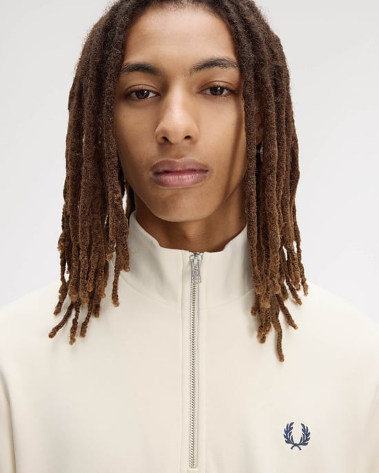 Half Zip Sweatshirt in Ivory - Image 5