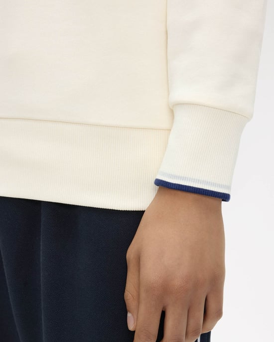 Half Zip Sweatshirt in Ivory - Image 6