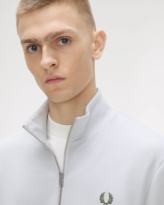80B Half Zip Sweatshirt in Light Blue - Image 6