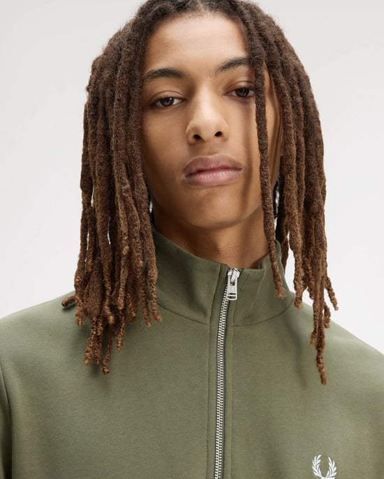 Half Zip Sweatshirt in Sage Green - Image 3