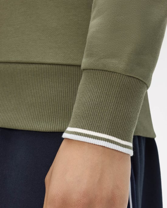 Half Zip Sweatshirt in Sage Green - Image 4
