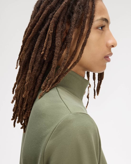 Half Zip Sweatshirt in Sage Green - Image 5