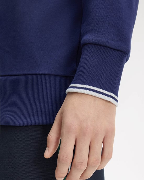 Half Zip Sweatshirt in Dark Blue - Image 5