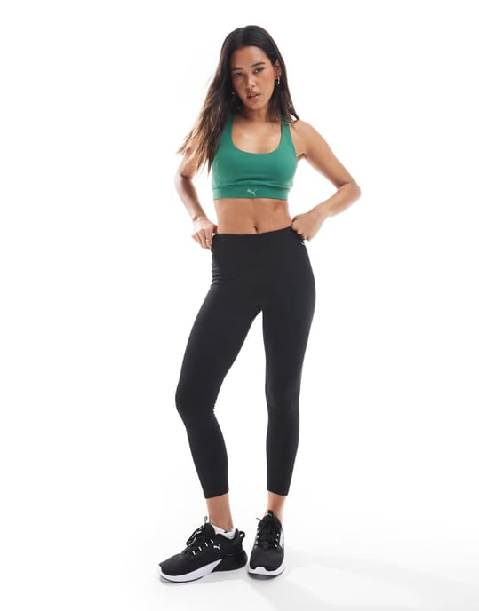 Puma Evolve Träningsbh med medelhög stöd i olivgrön - Image 3
