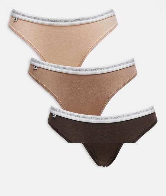 Lacoste 3 pack thongs in multi - Image 1