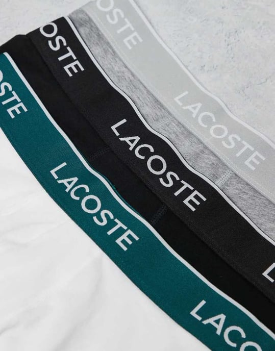 Lacoste 3 pack trunks in multi - Image 3