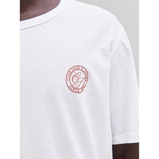 Jack & Jones Mens Relaxed Fit Crew Neck T-Shirt Cotton Blend - Image 2