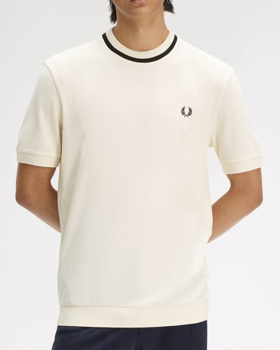 Crew Neck T-Shirt in Ivory - Image 5