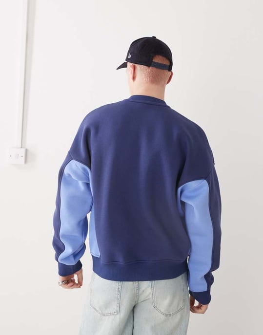 COLLUSION football sweatshirt in blue - Image 3