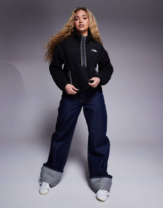 The North Face Fleeski Quarter Zip Pullover i svart - Image 2